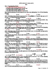 Đề thi học kì I Vật lí lớp 12 - Đề số 5 - Năm học 2016-2017